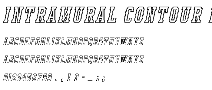 Intramural Contour Italic JL font